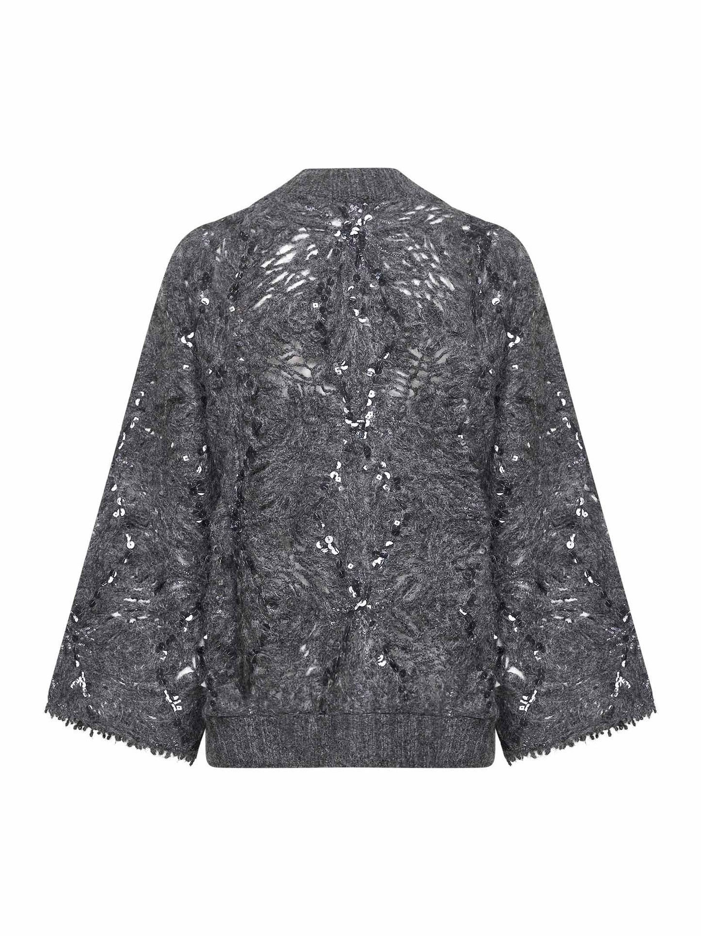 Grey wool knit Dazzling cardigan