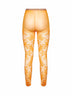 Orange Lycra Lace tights