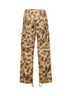 Pantaloni Regular Cargo in twill stampato beige