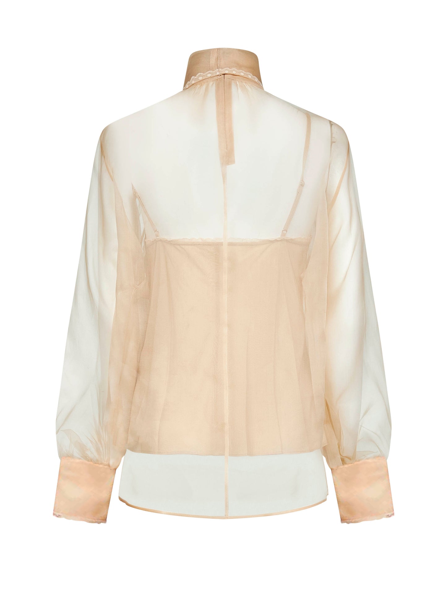 Blusa Memento in organza beige