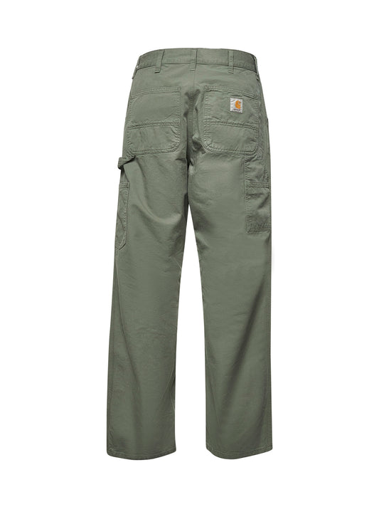 Green cotton Single Knee pants