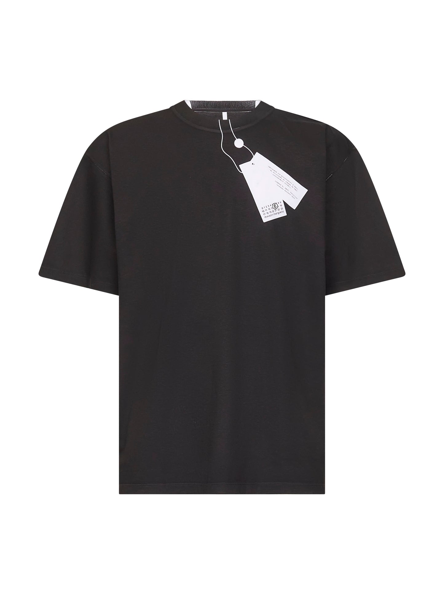 T-shirt trompe l'oeil in cotone bianco
