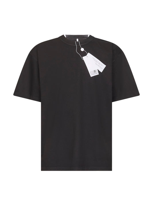 White cotton Trompe l'oeil T-shirt