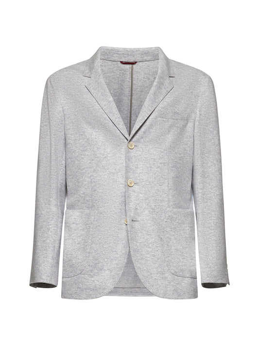 Blazer grigio in chasmere Brunello Cucinelli