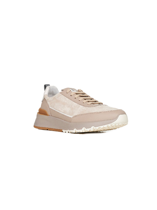 Runners in camoscio lavato beige