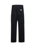 Black cotton canvas Double Knee jeans