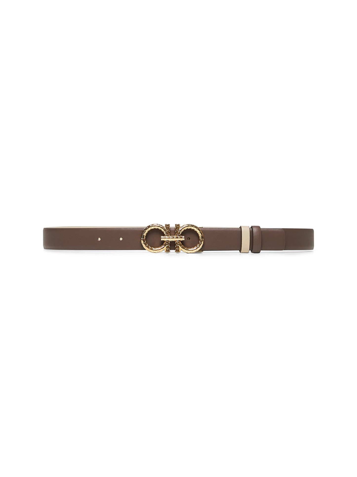 Stone reversible Gancini belt