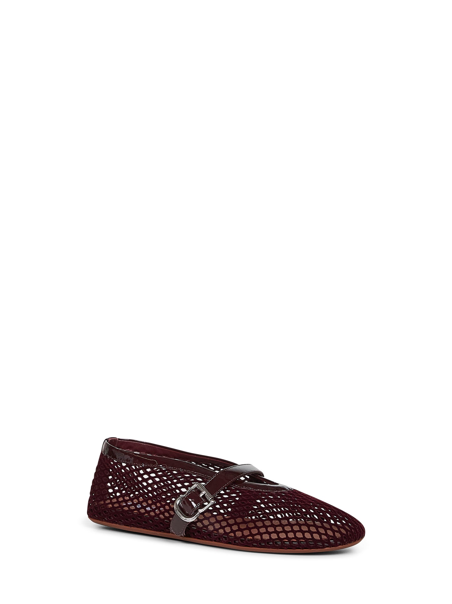 Ballerine flat in rete effetto velluto bordeaux