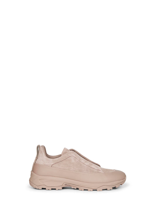 Sneakers Triple Stitch Monte in pelle e suede tortora