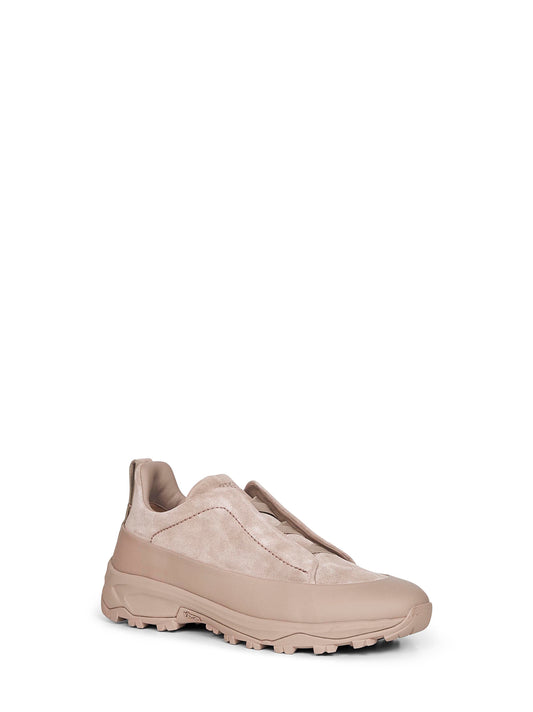 Sneakers Triple Stitch Monte in pelle e suede tortora