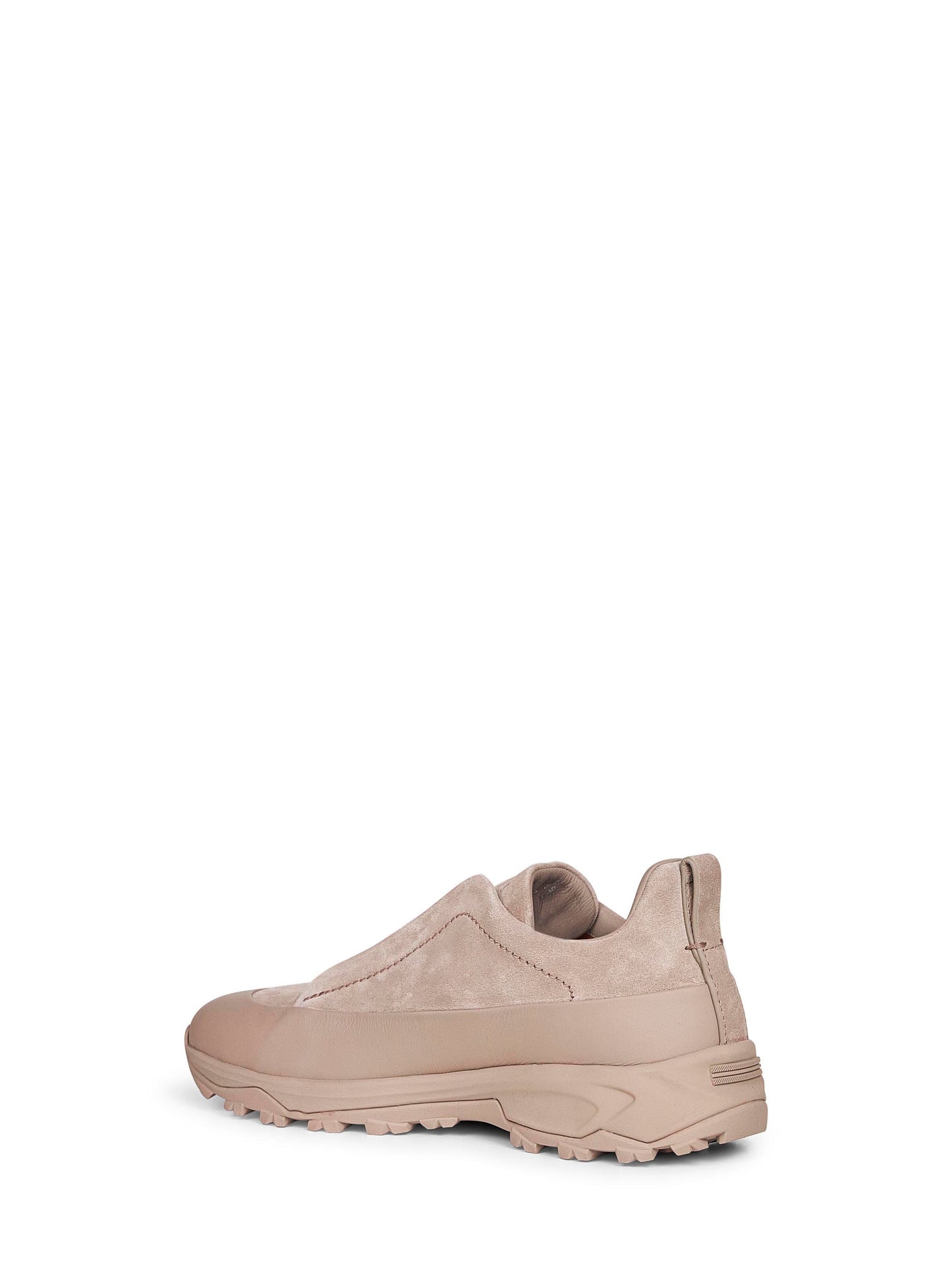 Taupe leather and suede Triple Stitch Monte sneakers