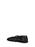 Black velvet-effect fishnet ballet flats