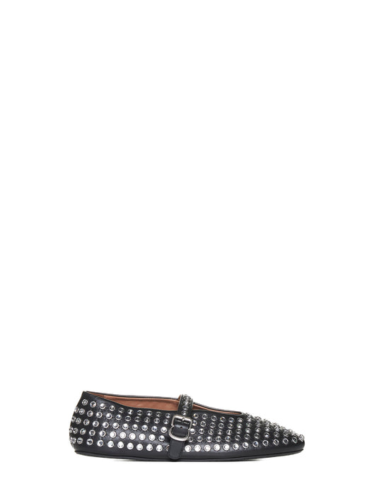Ballerine Nere Con Strass Alaia