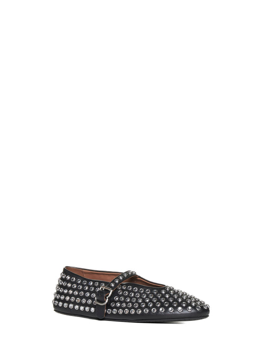 Ballerine Nere Con Strass Alaia