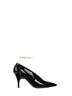 Black patent leather heeled Gucci 97 pumps