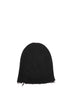 Berretto marbido in maglia di cashmere a coste nero