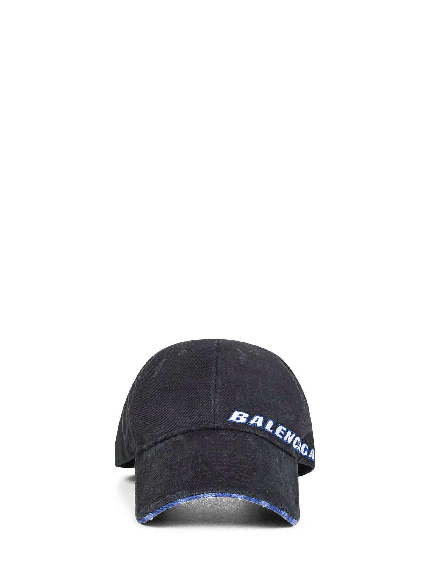Black drill Tilted Typo baseball cap