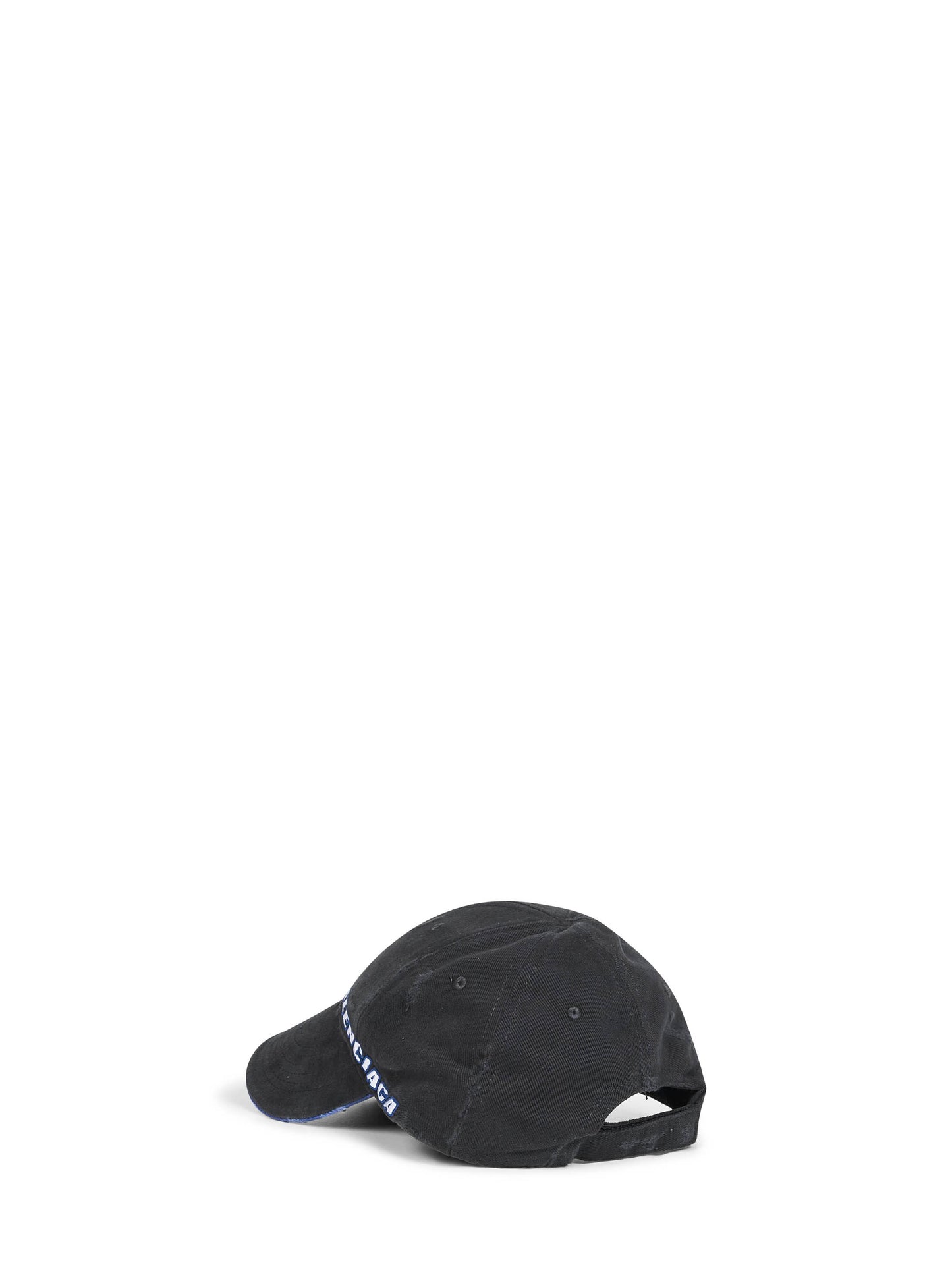 Black drill Tilted Typo baseball cap