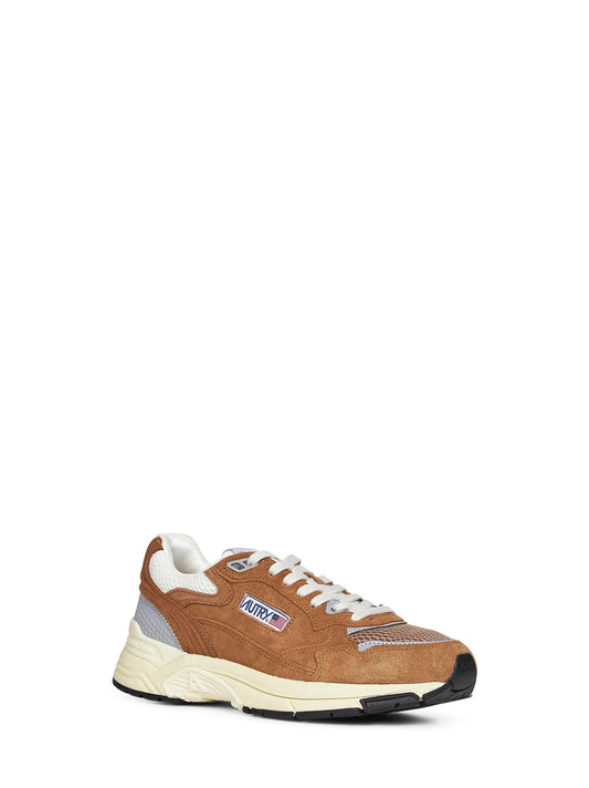 Suede and mesh Hyperway sneakers