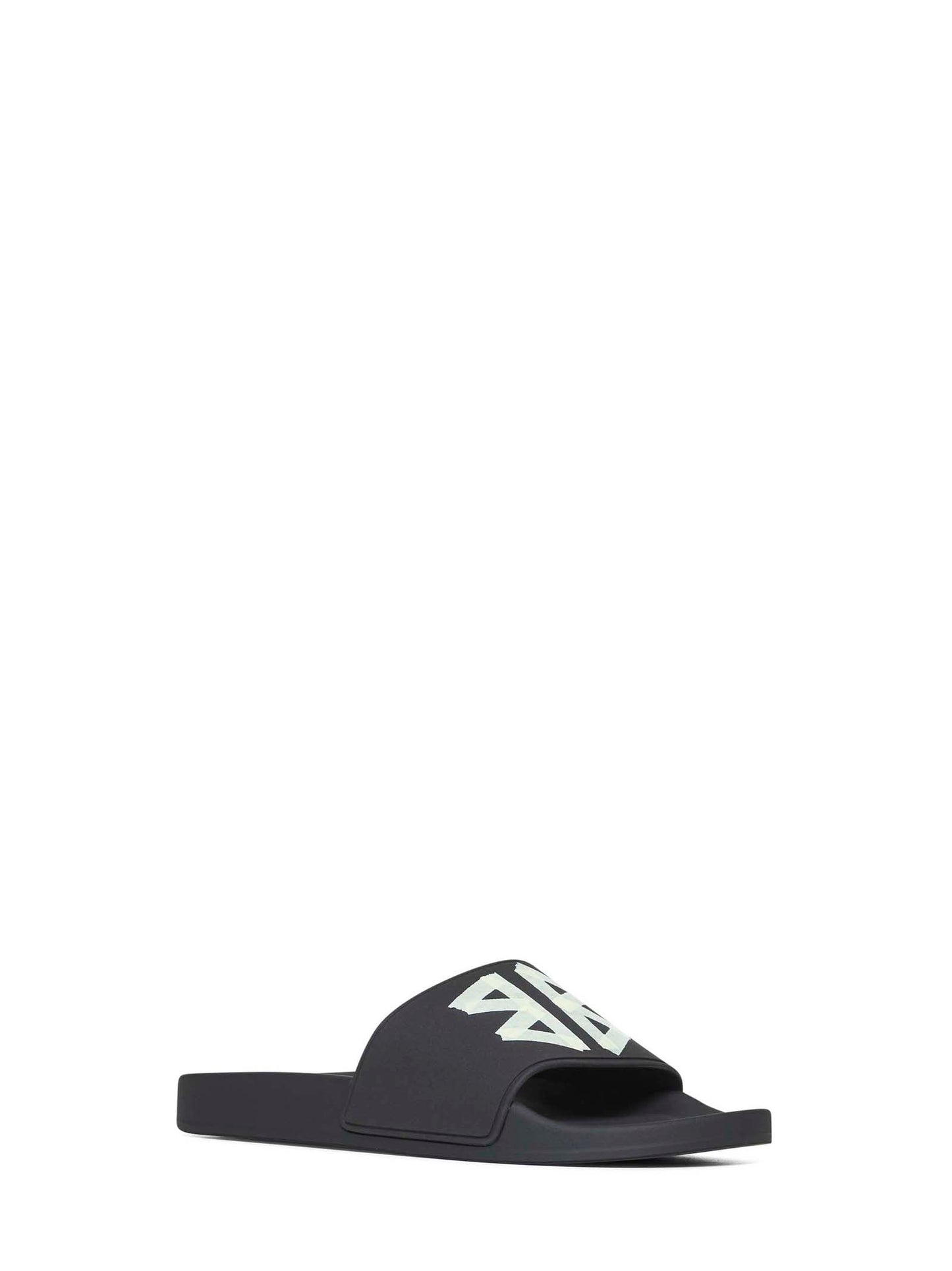 Black rubber Slide Pool sandals