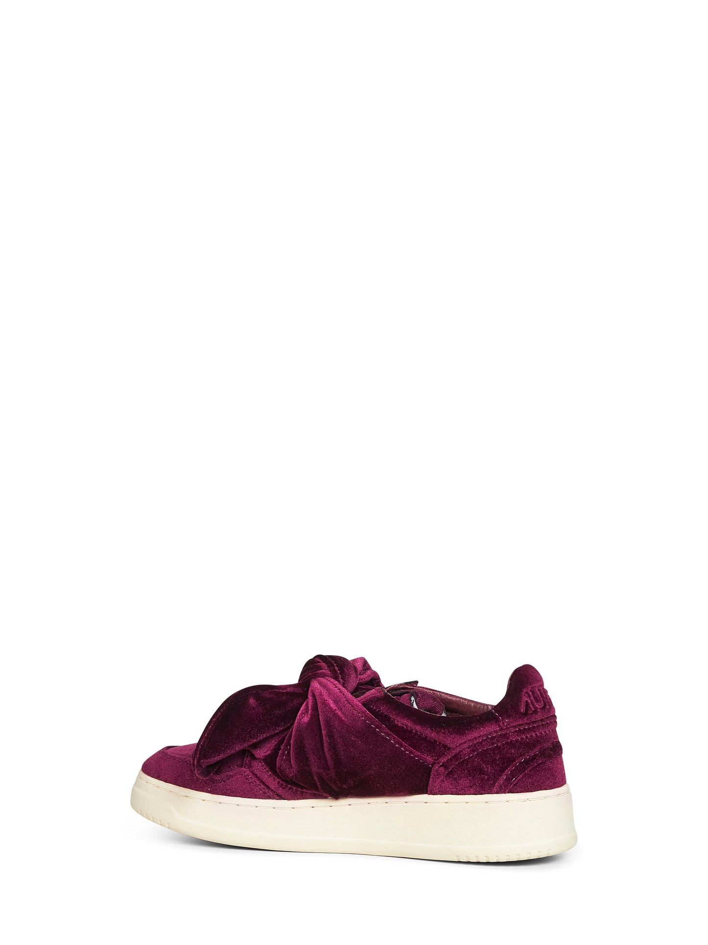 Burgundy velvet Medalist Low sneakers