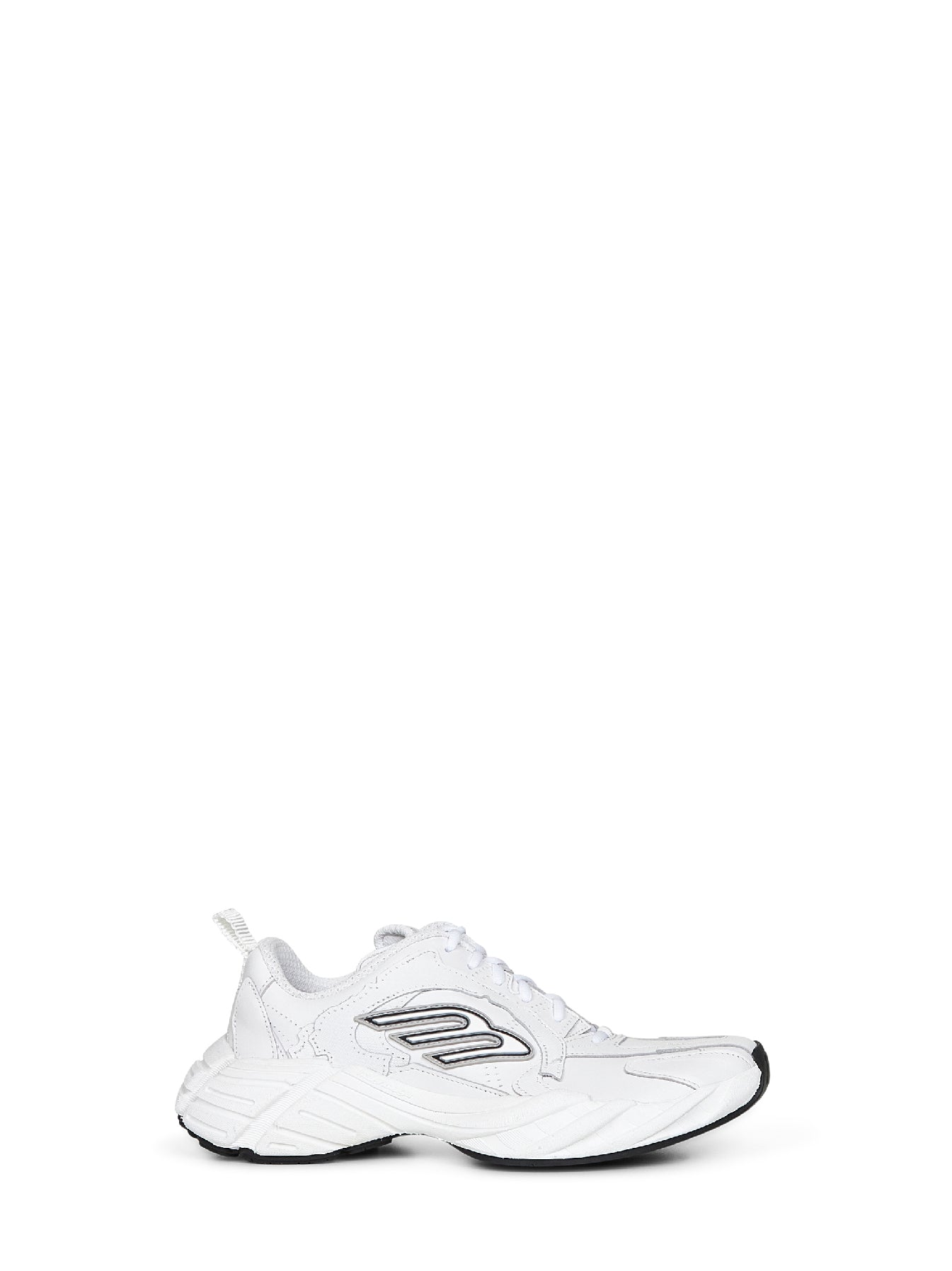 White cowskin and polyester Monday Shoe sneakers