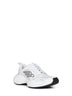 White cowskin and polyester Monday Shoe sneakers