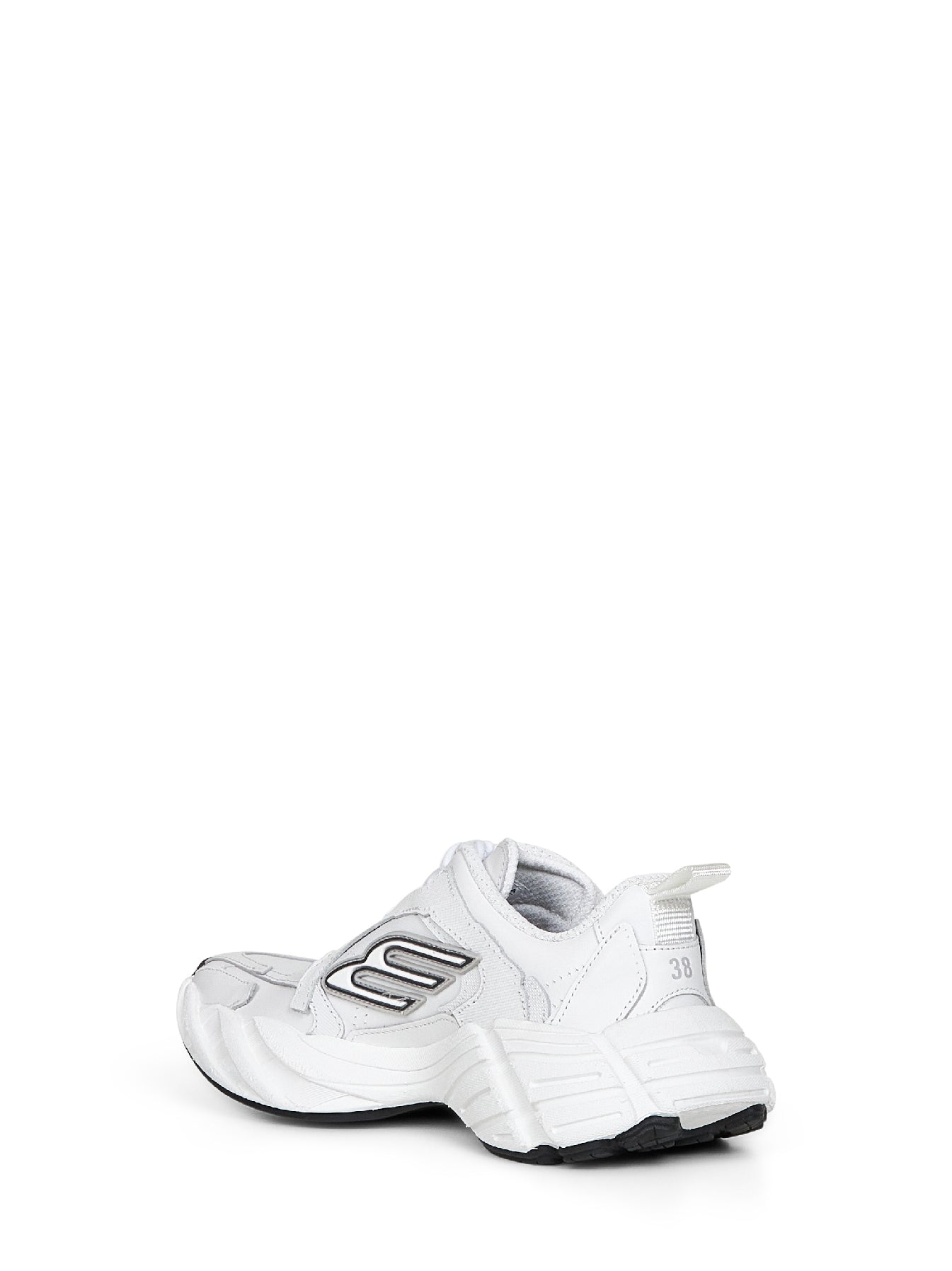White cowskin and polyester Monday Shoe sneakers