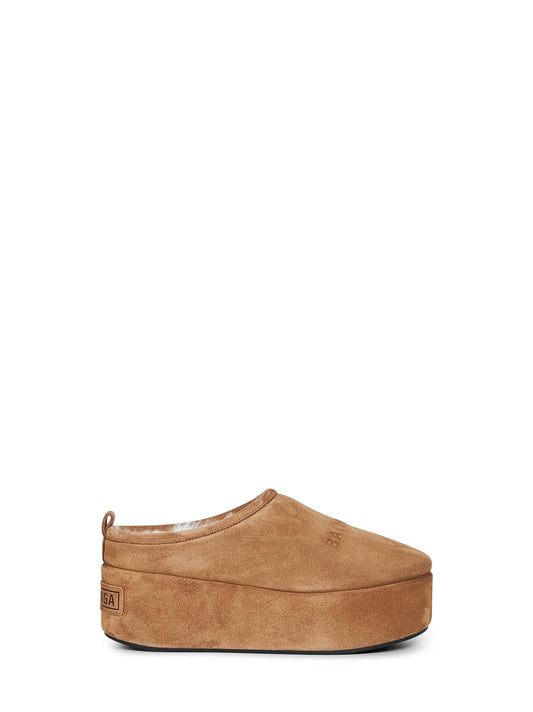 Sabot con zeppa Alaska Soft cammello
