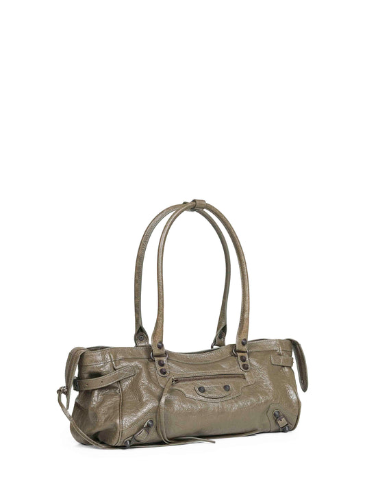 Army green Le City East-West shoulder bag