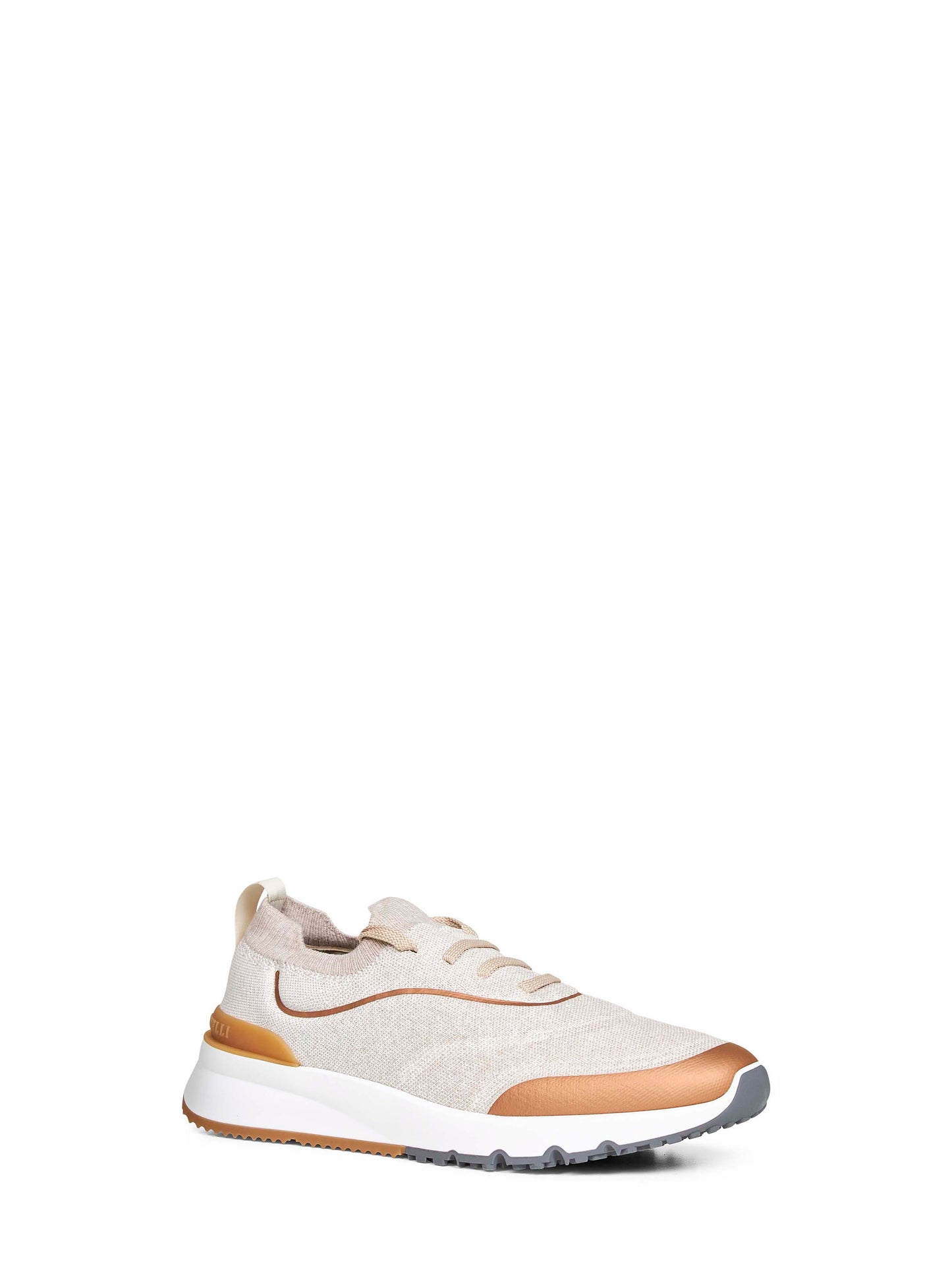 Beige techno cotton knit Runners
