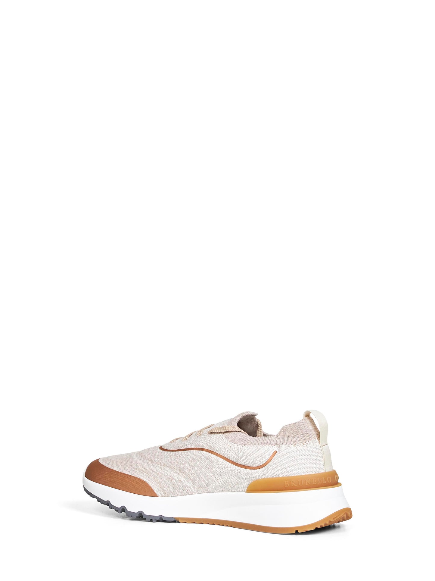 Beige techno cotton knit Runners