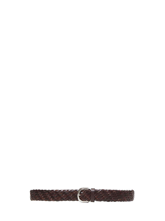Woven calfskin belt