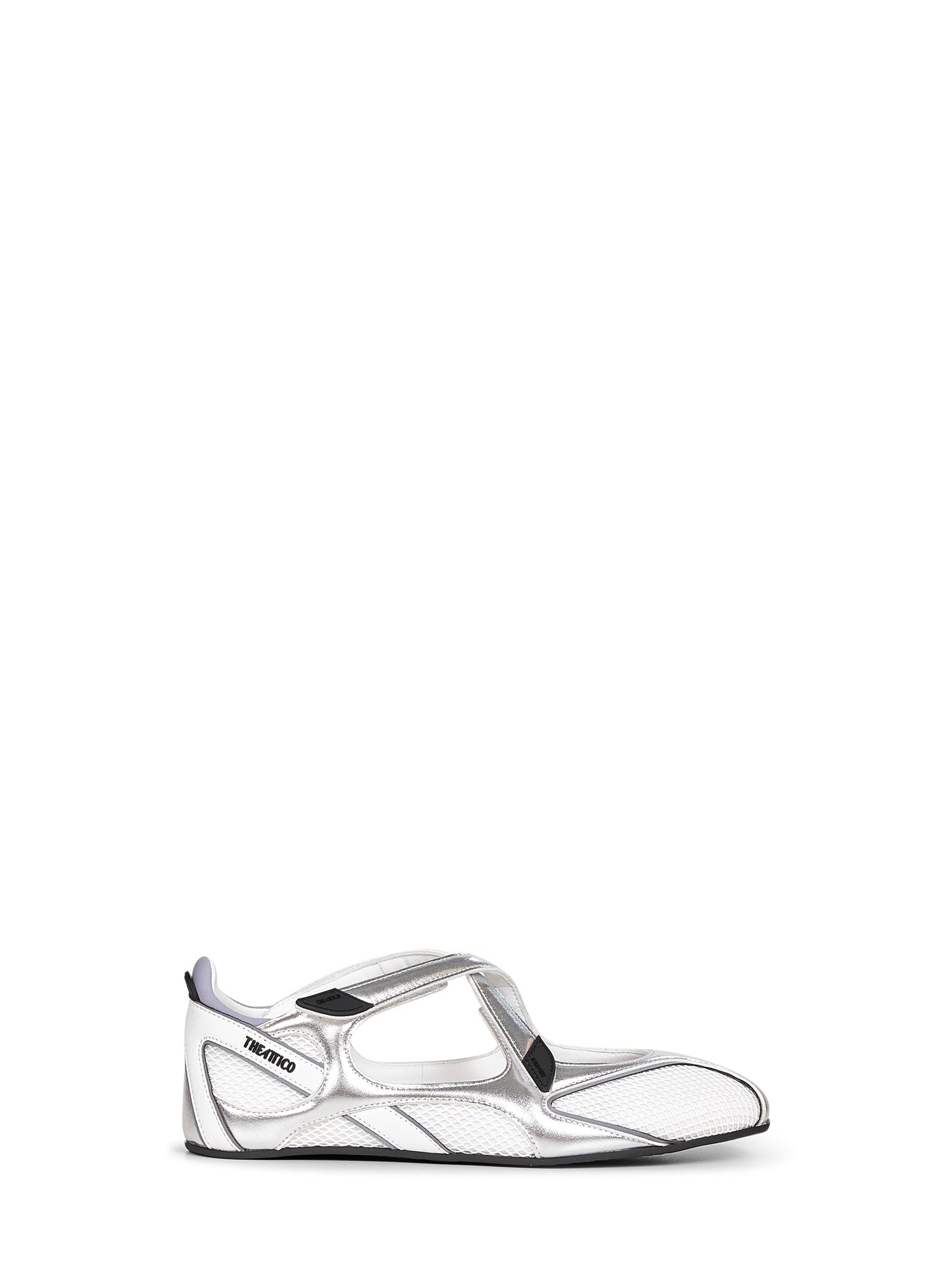 Silver "Floor 01" ballet flats