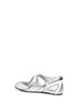 Silver "Floor 01" ballet flats