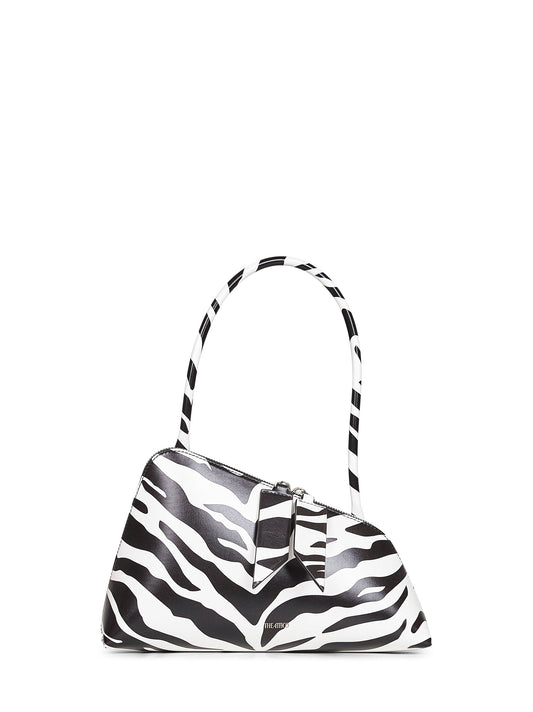 Borsa a spalla "Sunrise" nera e bianca