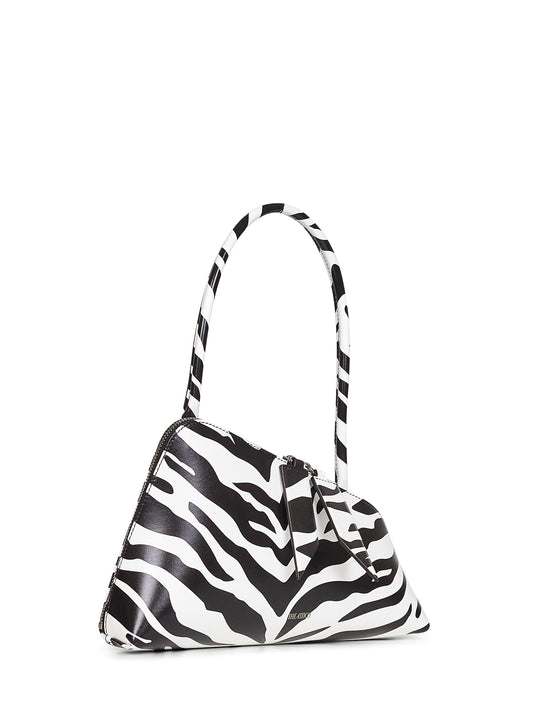 Borsa a spalla "Sunrise" nera e bianca