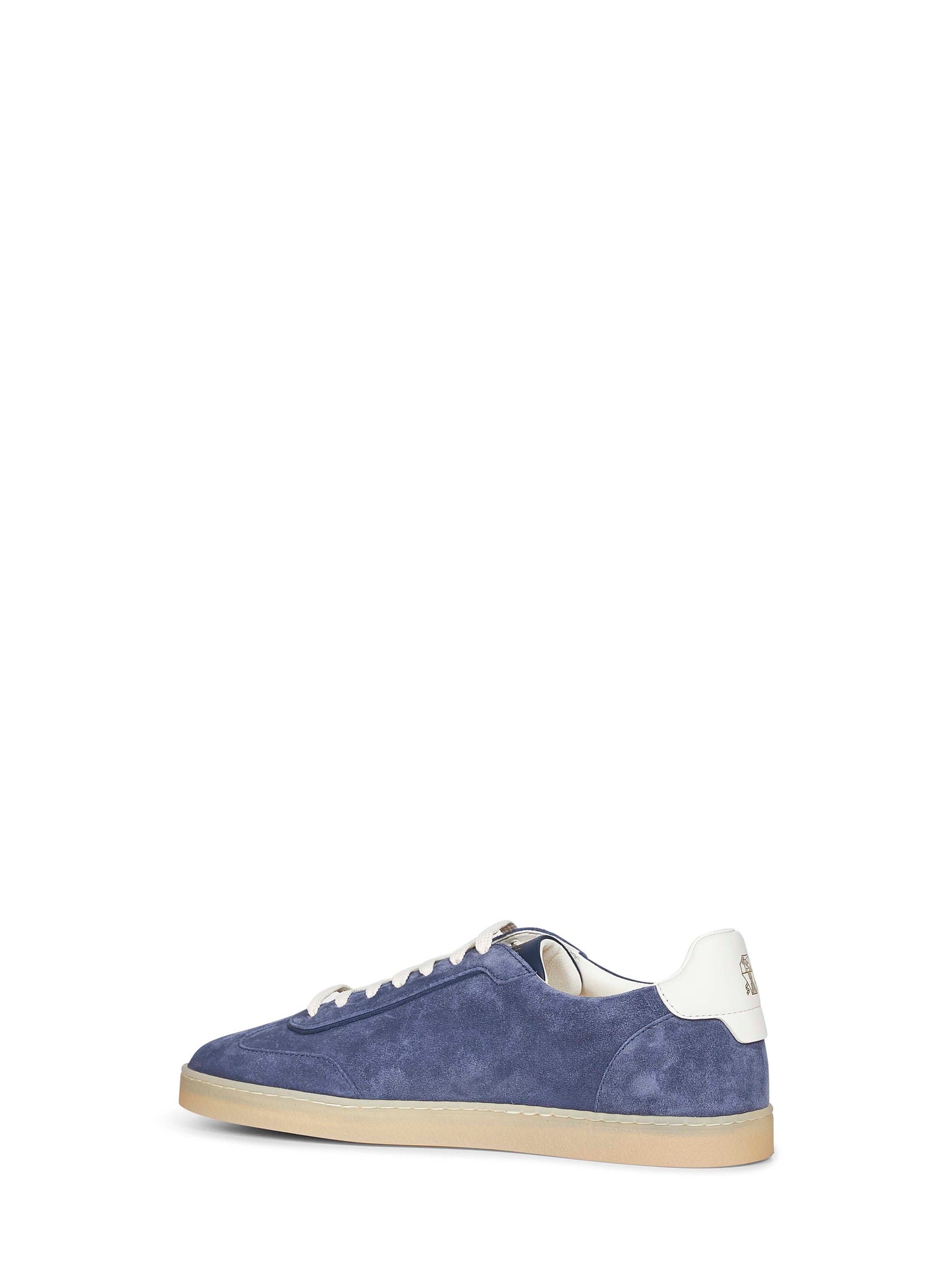 Sneakers in camoscio lavato azzurro