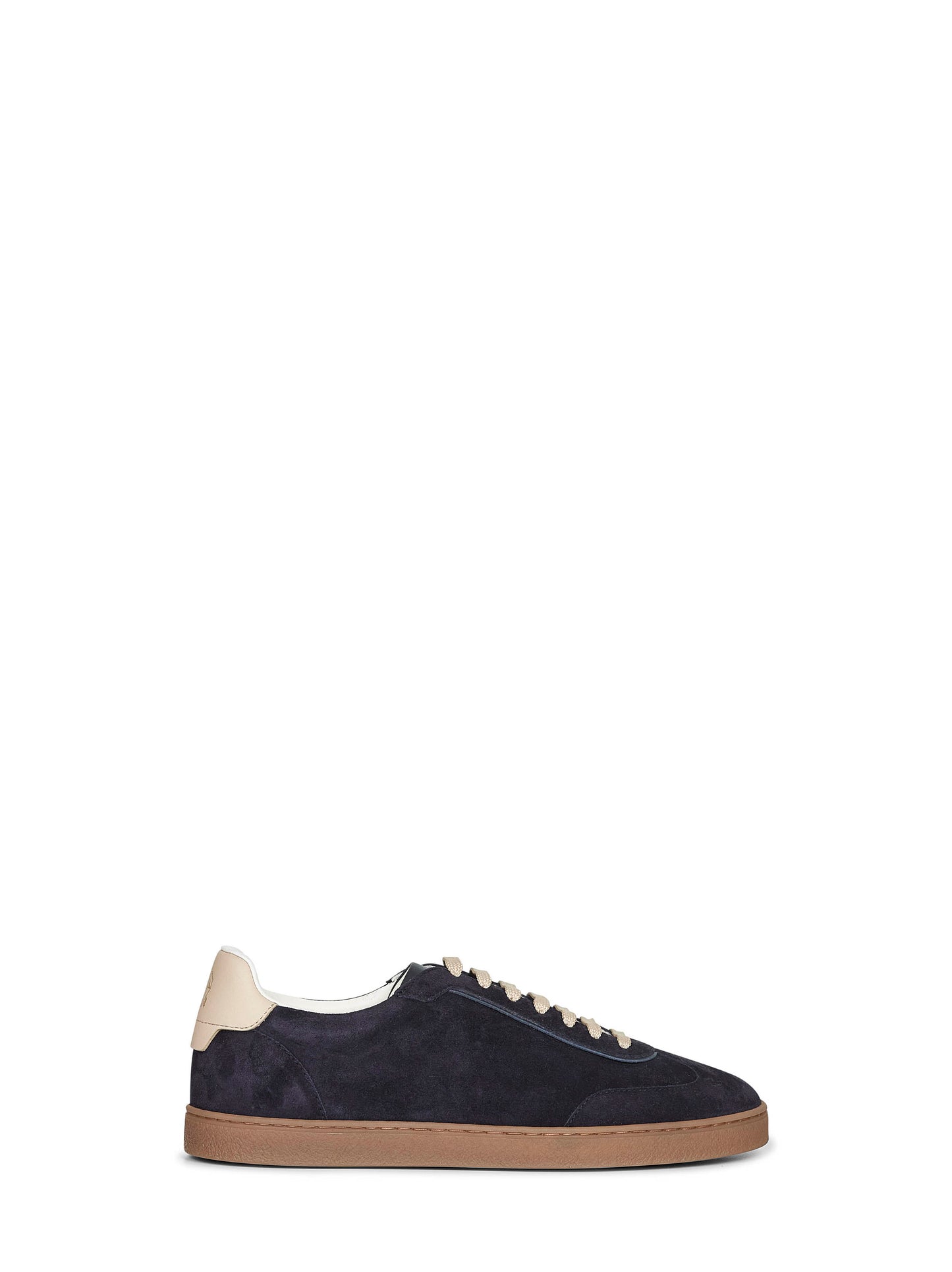 Blue washed suede sneakers