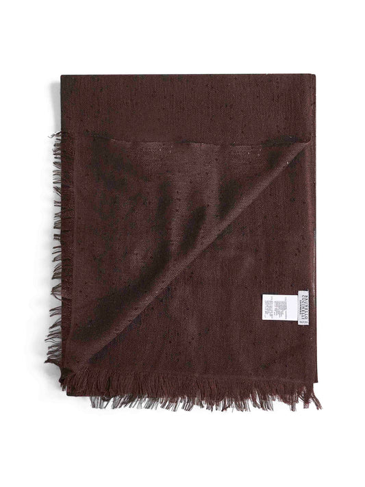 Sciarpa in cashmere e seta Diamante marrone