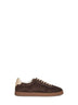 Brown washed suede sneakers