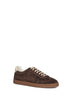 Brown washed suede sneakers