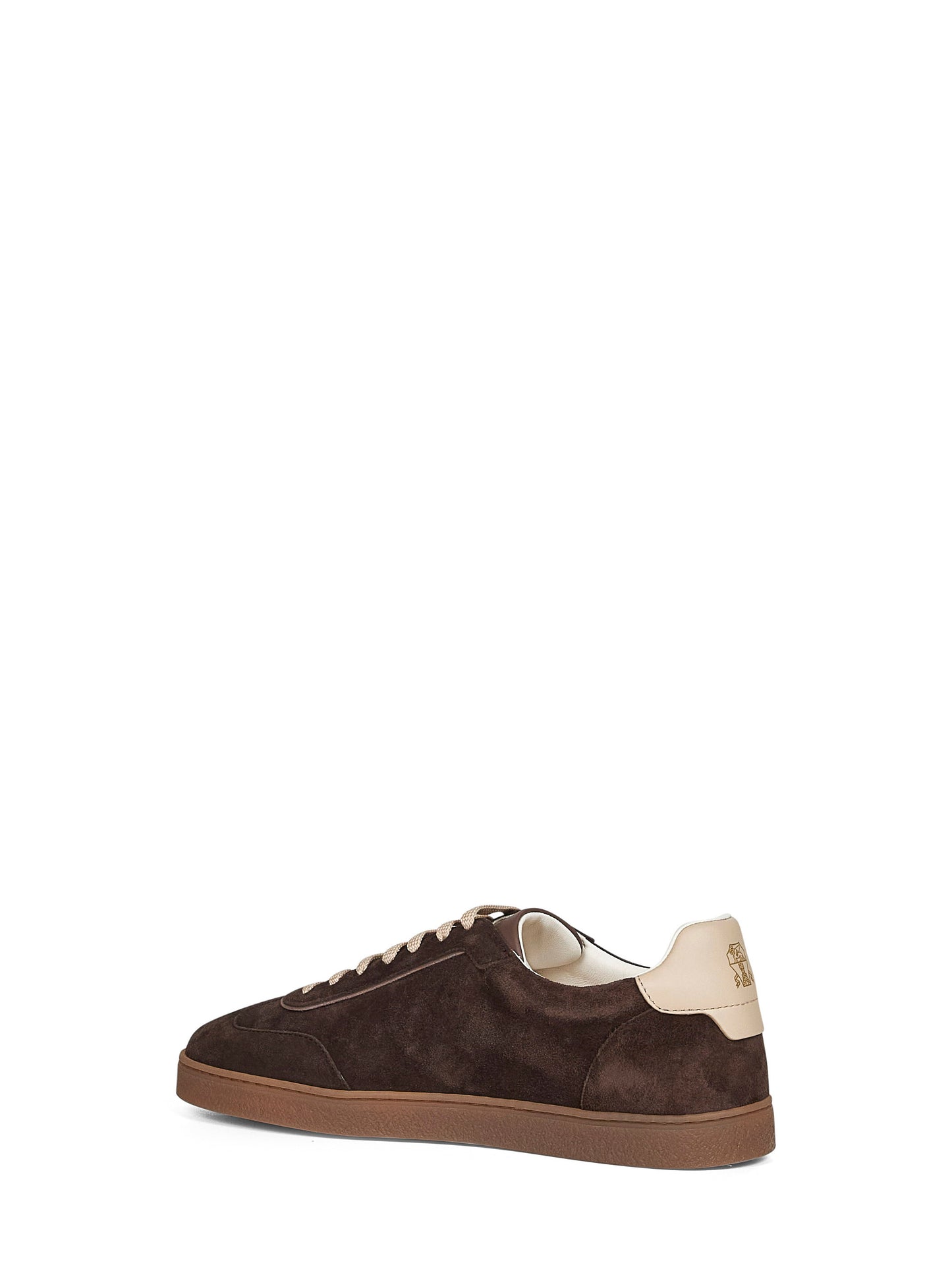 Brown washed suede sneakers