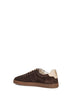 Brown washed suede sneakers