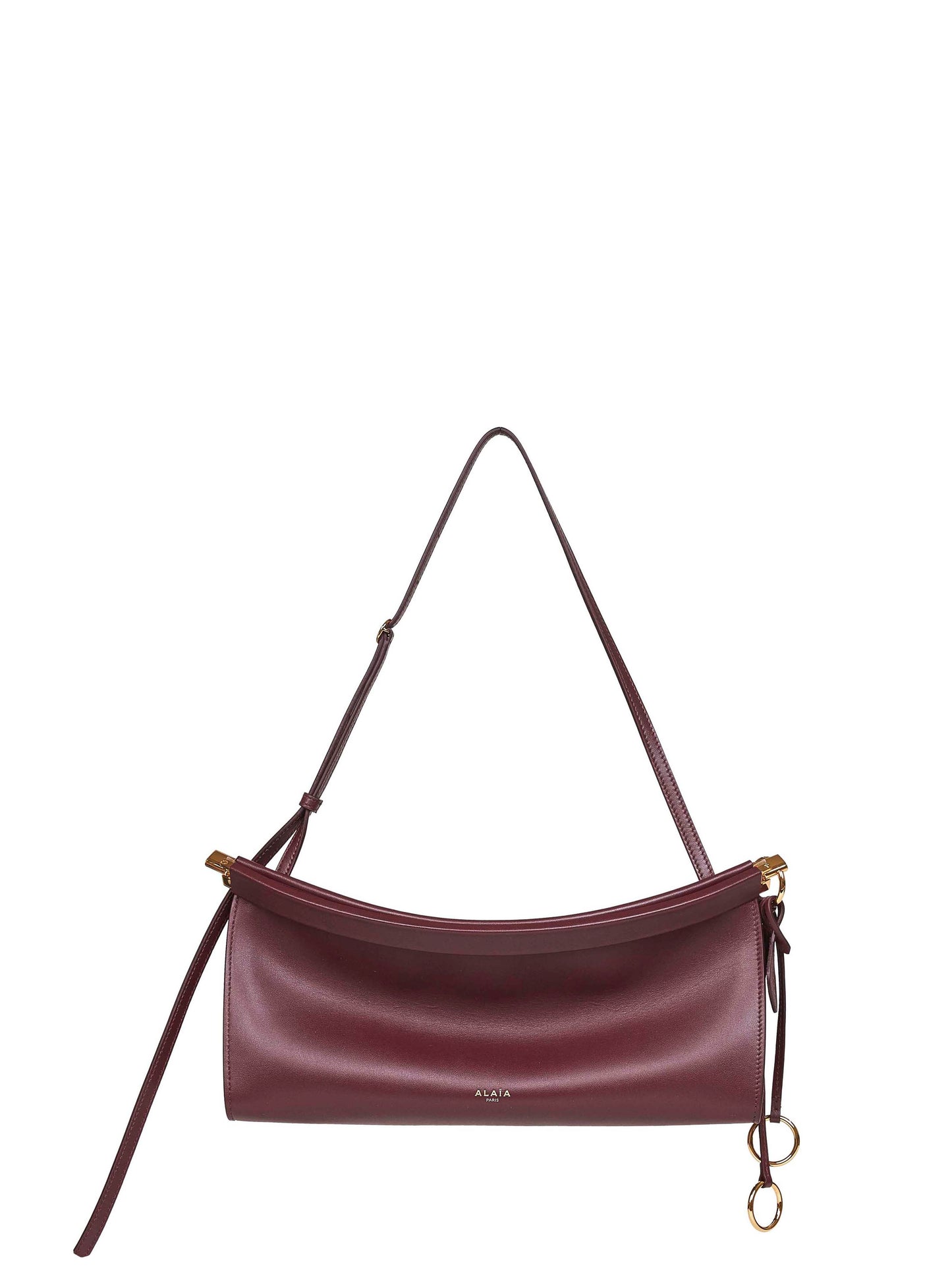 Rouge grenat Le Click East West medium shoulder bag<BR/>