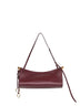 Rouge grenat Le Click East West medium shoulder bag<BR/>