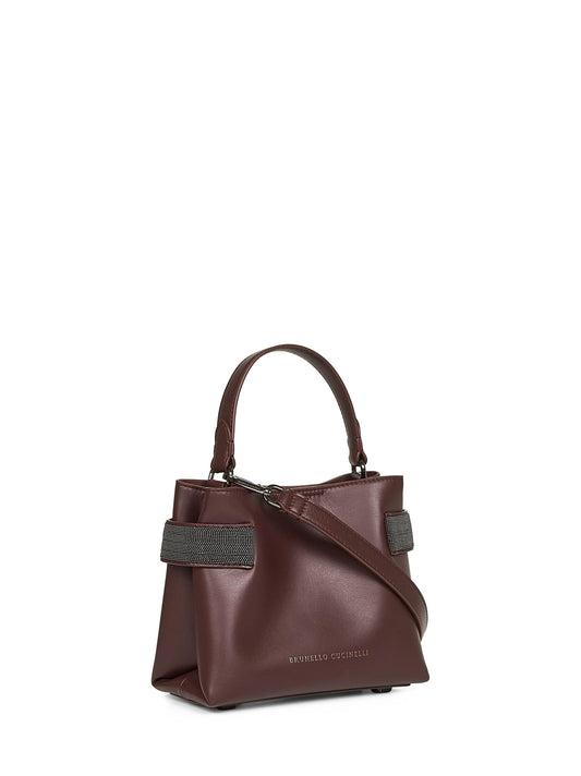Borsa top-handle Essence piccola bordeaux