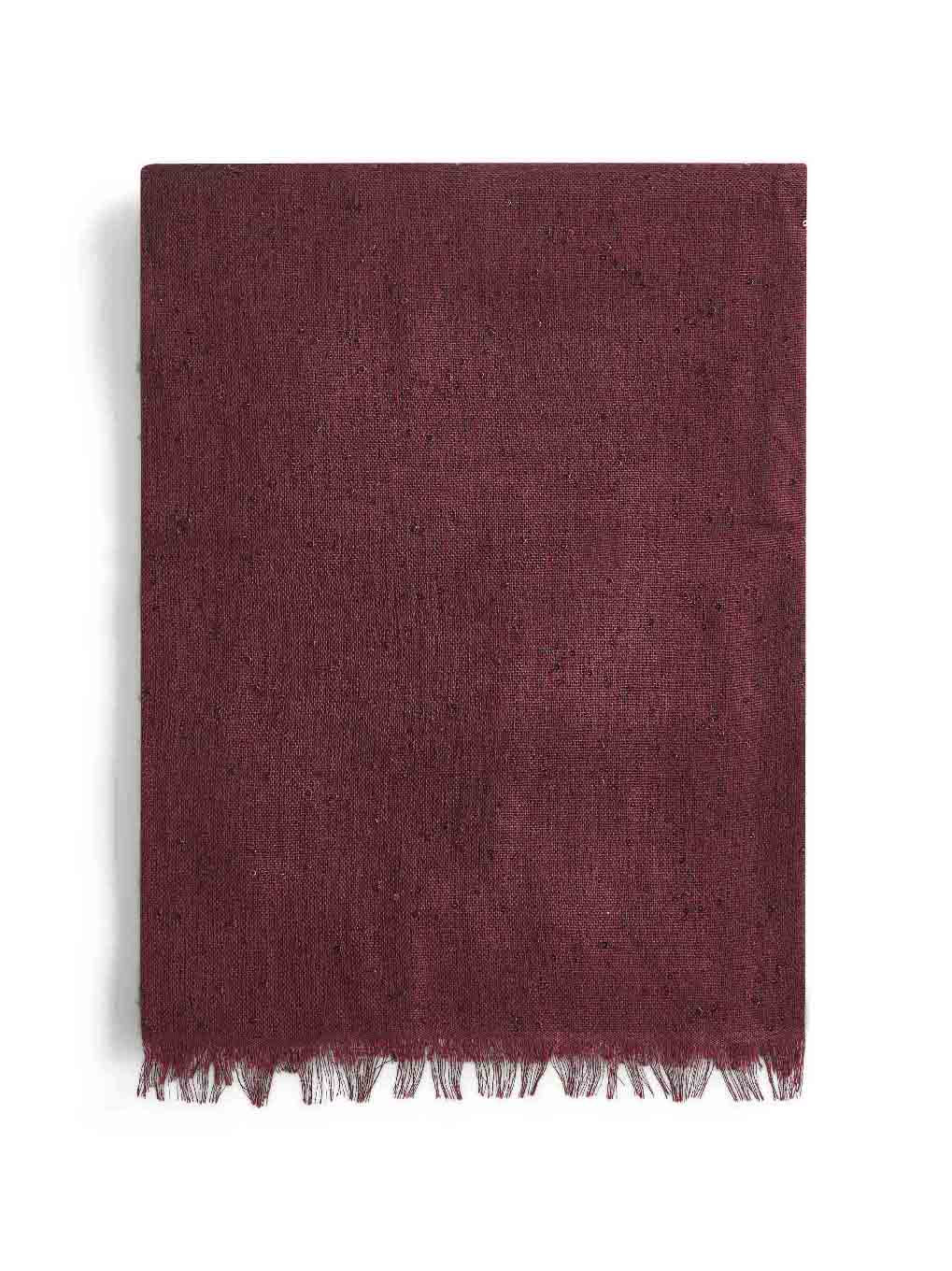 Sciarpa in cashmere e seta Diamante bordeaux