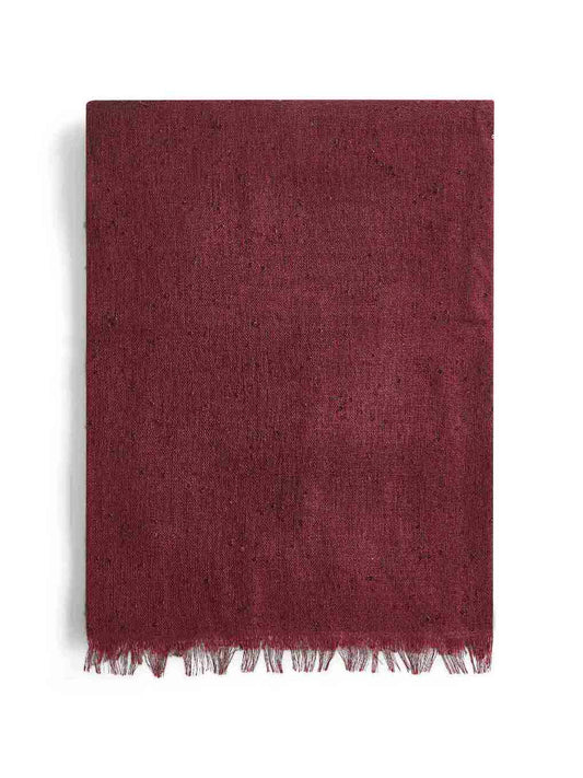Burgundy Diamante cashmere and silk scarf