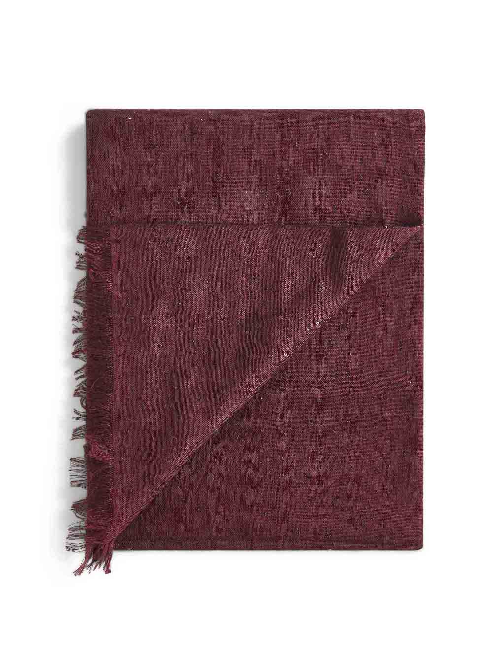 Sciarpa in cashmere e seta Diamante bordeaux
